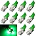 amtonseeshop(TM) Colorful New 10PC T10 Wedge 5-SMD 5050 Xenon LED Light bulbs 192 168 194 W5W 2825 158 (Green)
