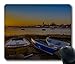Custom Great Mouse Pad with Evening Bay Village Boats Sunset Non-Slip Neoprene Rubber Standard Size 9 Inch(220mm) X 7 Inch(180mm) X 1/8 Inch(3mm) Desktop Mousepad Laptop Mousepads Comfortable Computer Mouse Mat