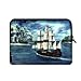 Hot Sale Sailboat Ocean Fantasy Ship Left For The Isles Laptop Sleeve 17 Inch Notebook Computer Bag Case Cover - Twin Sides