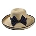 Sunnydate Woman Sun Cap Foldable Bucket Straw Hat with Bow Visor