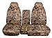 2004 to 2012 Ford Ranger/Mazda B-Series Camo Truck Seat Covers (60/40 Split Bench) with Center Console/Armrest Cover: Wetland Camo (16 Prints Available)