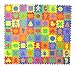 24 Unique Shapes Educational Foam Puzzle Floor Mat for Kids + 72 Pieces, 6