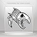 Decal Sticker Fish Bones Skull Skeleton Tablet Laptop Weatherproof Sports ca (6 X 5.53 In)