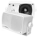 PYLE PLMR24 3.5-Inch 200 Watt 3-Way Weather Proof Mini Box Speaker System (White)