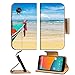 LG Google Nexus 5 Flip Case Small fishing boat park at beauty beach IMAGE 27992227 by MSD Customized Premium Deluxe Pu Leather generation Accessories HD Wifi Luxury Protector