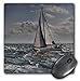 3dRose Sailboat in turbulent waters - Mouse Pad, 8 by 8 inches (mp_203178_1)