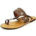 City Classified Womens Bronze Marco Strappy Metallic Thong Flip Flop Sandals 6 M US