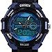 GuTe OHSEN Yacht series Watch Blue Dial LCD Digital with Analog Sport watch Dual Time Outdoor WR30M