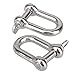 Silver Chain D Rigging Shackle For Boat 1/4