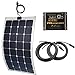 Lensun® 100W 12V Semi-Flexible Solar Panel Kit with 10A 12V/24V Solar Charge Regulator and 5m Cables with MC4 Connector,Sunpower Back Contact Solar Cell for 12V Charge Battery on Boats Caravans Motorhome Yatch RV