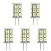 HERO-LED Back Pin Tower T4 GY6.35 Base Bi Pin LED Halogen Replacement Bulb, 12V AC/DC or 24V DC, Desk Lamps, Pendant Lights, Puck Lights, Under-counter Lights, Under-cabinet Lights, Accent, Display, Landscape and General Lighting, 40-45W Replacement, 5-Pack, Warm White