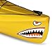 Kayak Shark Teeth Decals / Shark Mouth Stickers for Kayaks, Canoes, Boats, Jet Skis, Etc. (Orange, 8