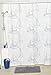Shower Curtain Polyester 71wx79l + 12 White Shower Rings Caravelle Printed
