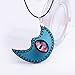Snowman Lee Eye of the Moon Fashion Blue Leather Pendant Necklace