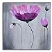 TJie Art Hand Painted Mordern Oil Paintings Ethereal Pink Blooms 1-Piece Canvas Wall Art Set Floral painting in calming contemporary style,Artist-painted using acrylic on canvas,Gallery wrapped wooden frame for hanging,Color:pink/purple/gray/black