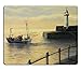 Mousepads Fishing boat leaving the port in Mevagissey at early morning sunrise painted on the IMAGE 15339464 by MSD Mat Customized Desktop Laptop Gaming Mouse Pad