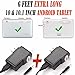 6 Feet Ac/dc Charger Adapter (6hh) for 10.1 Inch Android Tablet Pc Set of 2 (Wall & Wall) Fits (Proscan Plt1077g - 10