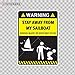 Vinyl Sticker Decals Humor Warning Stay Away From My Sailboat Wall Art Sports Bike (11 X 8,21 Inches) Fully Waterproof Printed vinyl sticker