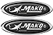 Mako Boat oval decals. Remastered name plate for boat restoration project