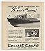 1957 Correct Craft 22 Foot Vacationer Deluxe Boat Print Ad (21105)