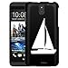 HTC Desire 610 Case, Slim Snap On Cover Silhouette Sailboat on Black Trans Case