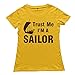PNHK Women's Trust Me I'm A Sailor T-shirt X-Large Yellow