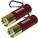 (Set/2) Aluminum Winchester Shotgun Shell LED Flashlights w/ Carabiner Clips