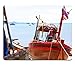 Mousepads fishing boat parking at the coastal in Thailand IMAGE 19631146 by MSD Mat Customized Desktop Laptop Gaming Mouse Pad