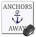Xander inspirational quotes - anchors away picture of a blue anchor with black letters on white back - MousePad (mp_201932_1)