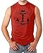Captain Awesome - Fishing Boat Fisherman Flag Men's SLEEVELESS T-shirt Tee (XL, RED)