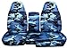 1998 to 2003 Ford Ranger/Mazda B-Series Camo Truck Seat Covers (60/40 Split Bench) and Console Cover: Blue Camo (16 Prints Available)