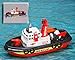 Playmaker Toys City Rescue Harbour Boat w/ Squirting Water Jet and Control Rudder + Fun Bath Tub Pool Toy Boats for kids