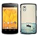 Qstar Colorful Printed Hard Protective Back Case Cover Shell Skin for LG Google NEXUS 4 / Mako / E960 ( Love Quote Boat Ocean Sea Nature Morning)