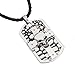 Modern Fantasy Western Smooth Touch Puck Style Embossed Rock Men Skull Vintage Black-and-white Classical Pendant Necklace