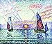 Canvas Print - 20 x 17 inch Post-Impressionism Other - Tuna Fishing Boats, Sunset, Groix - by Paul Signac