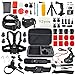 Erligpowht GoPro Accessories Outdoor Sports Bundle Kit for GoPro Hero 4/3+/3/2/1 Cameras and sj4000/sj5000 cameras in Parachuting Swimming Rowing Surfing Skiing Climbing Running Bike Riding Camping Diving Outing Any Other Outdoor Sports . Large Size Shockproof Protective Bag + Chest/Head Mount Strap + Extendable Handheld Monopod + Car Suction Cup Mount + Bike Handlebar Holder + Floating Hand Grip 
