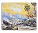 Mousepads Original oil painting on canvas Old fishing boat in the harbor in Thailand IMAGE 36026649 by MSD Mat Customized Desktop Laptop Gaming Mouse Pad