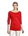 MPG Sport Women's Damsel Rouched Burnout Jersey Cover-Up Top, Poppy, X-Small