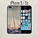 iPhone Case Vintage Sailboat for iPhone 5 / 5s Rubber Black (Ships from CA)