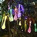 Solar Outdoor String Lights,20 Led Icicle Globe,Patio Light for Garden,Christmas,Wedding,Party, Xmas,Indoor,Path,Proch(Multi Color)