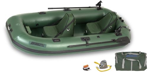Stealth Stalker 10 Deluxe Inflatable Pontoon Fishing Boat Package