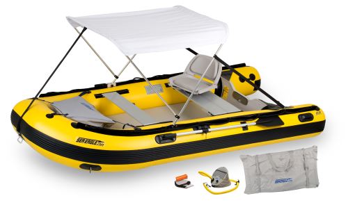 12.6sry Drop Stitch Swivel Seat & Canopy Inflatable Boat Package